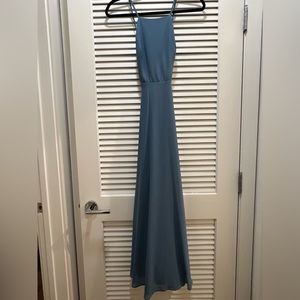 Lulu’s XS dark blue grey bridesmaid or wedding dress.